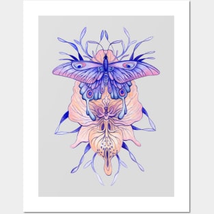 Butterfly Tattoo Ball point Pen drawing Posters and Art